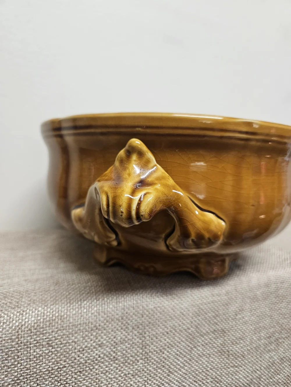Lunèville‎ Faience De France Serving Dish - Louis XV Honey Glaze